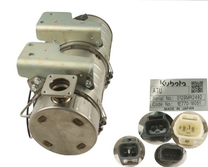 Forklift Parts 1E770-18051 Black Smoke Particle Interceptor For Kubota V2403 factory
