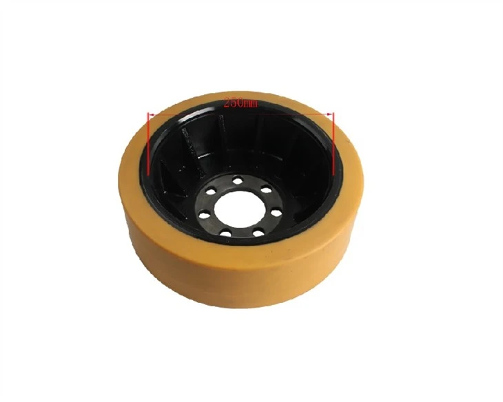 Casters, chariot an poliyiretàn Pu 343 * 114 Kondwi wou 6 twou